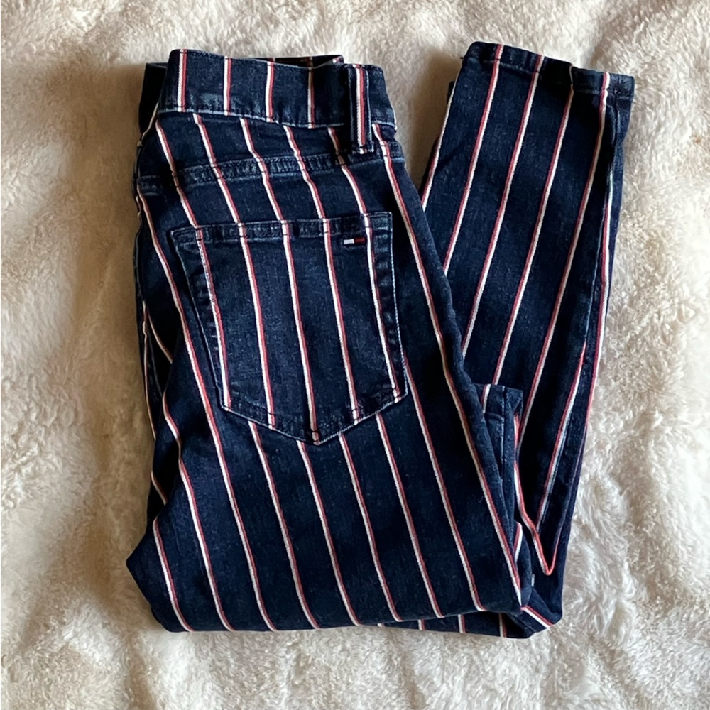 Tommy Hilfiger Denim High Rise Striped Jeggings Size 2